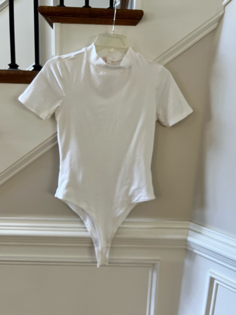 Giani Bini  White Short-Sleeve One-Piece Bodysuit